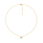 Pendentif diamant naturel rond 0.50 carat or jaune Rosalia